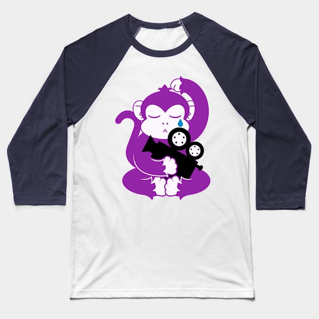 Weeping Monkey Baseball T-Shirt by Tashaliv3